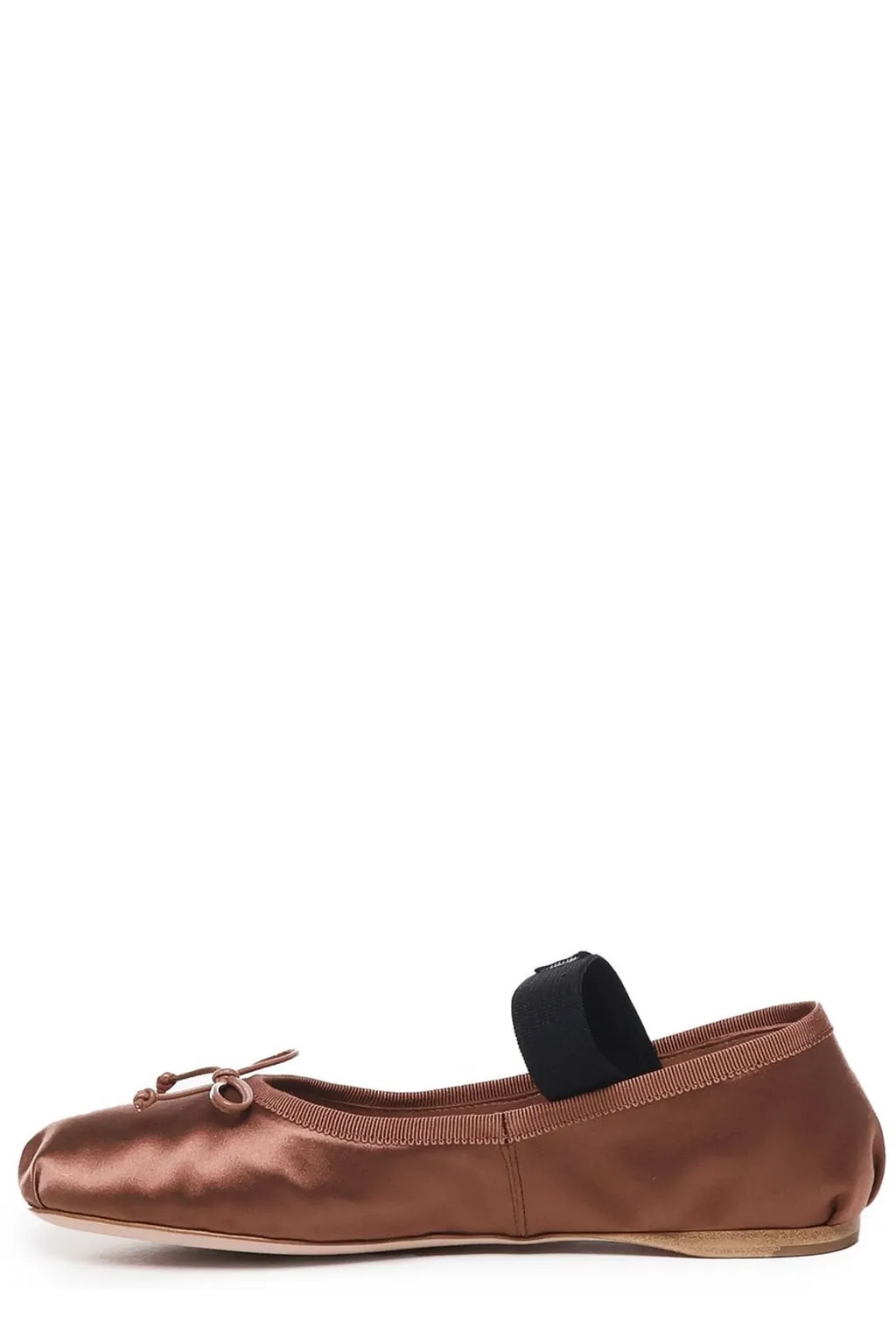Miu Miu Logo Embroidered Ballerina Shoes