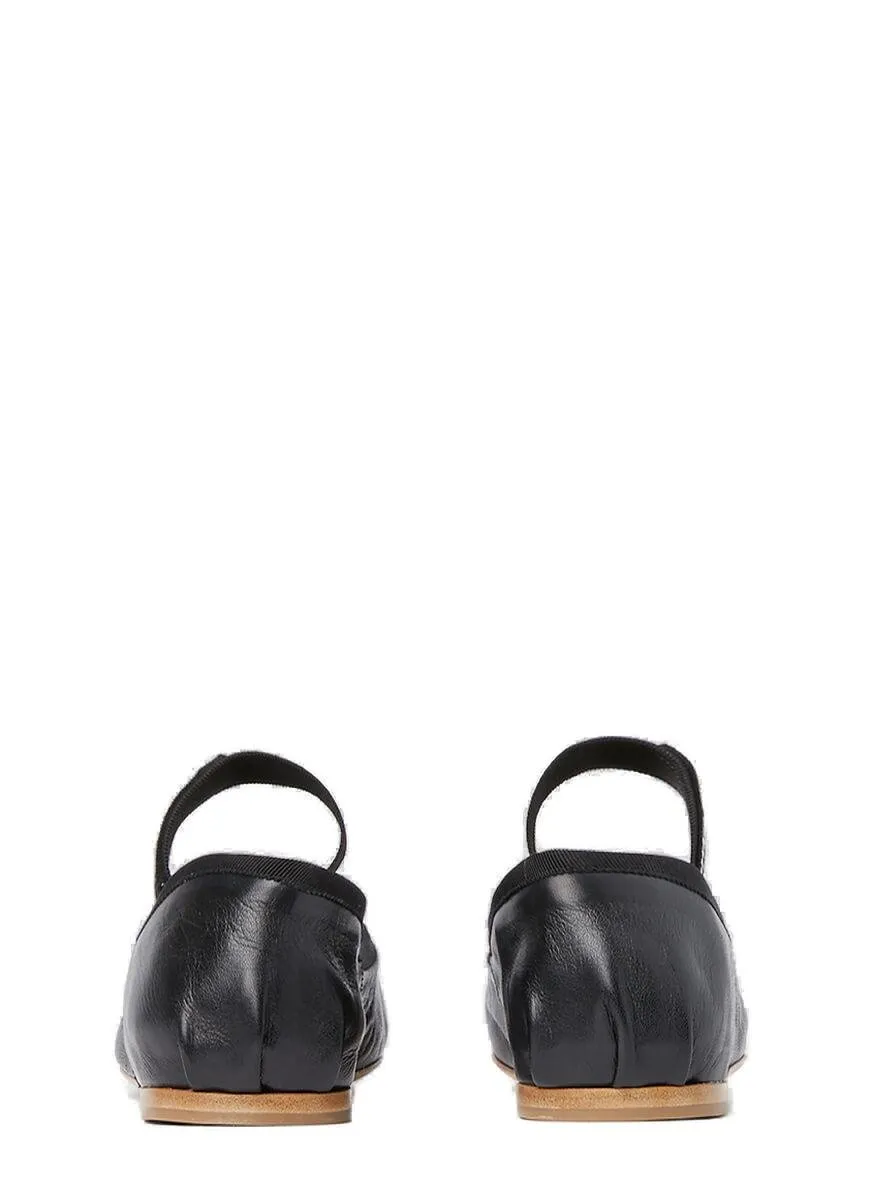 Miu Miu Logo Band Bow-Detailed Ballerinas