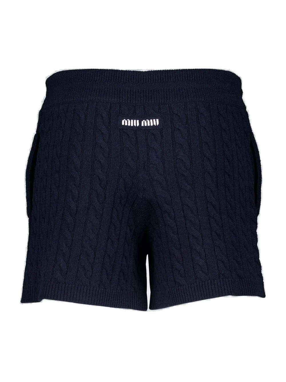 Miu Miu Cable-Knit Drawstring Shorts