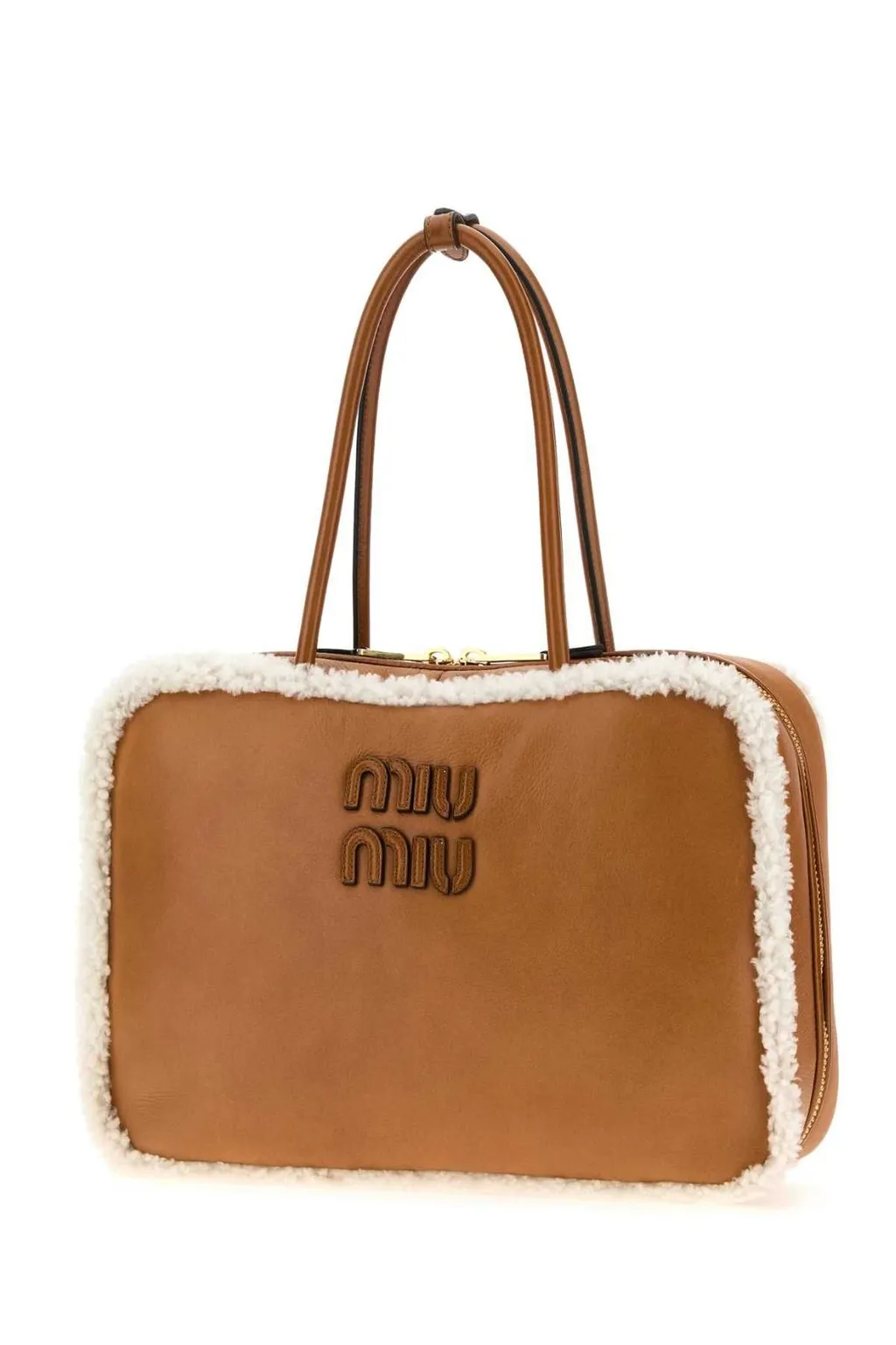 Miu Miu Logo-Detailed Zipped Tote Bag