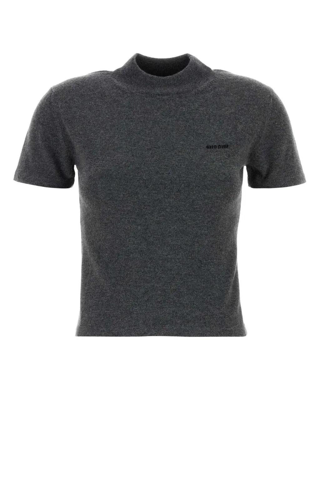 Miu Miu Logo-Intarsia Short-Sleeved Jumper