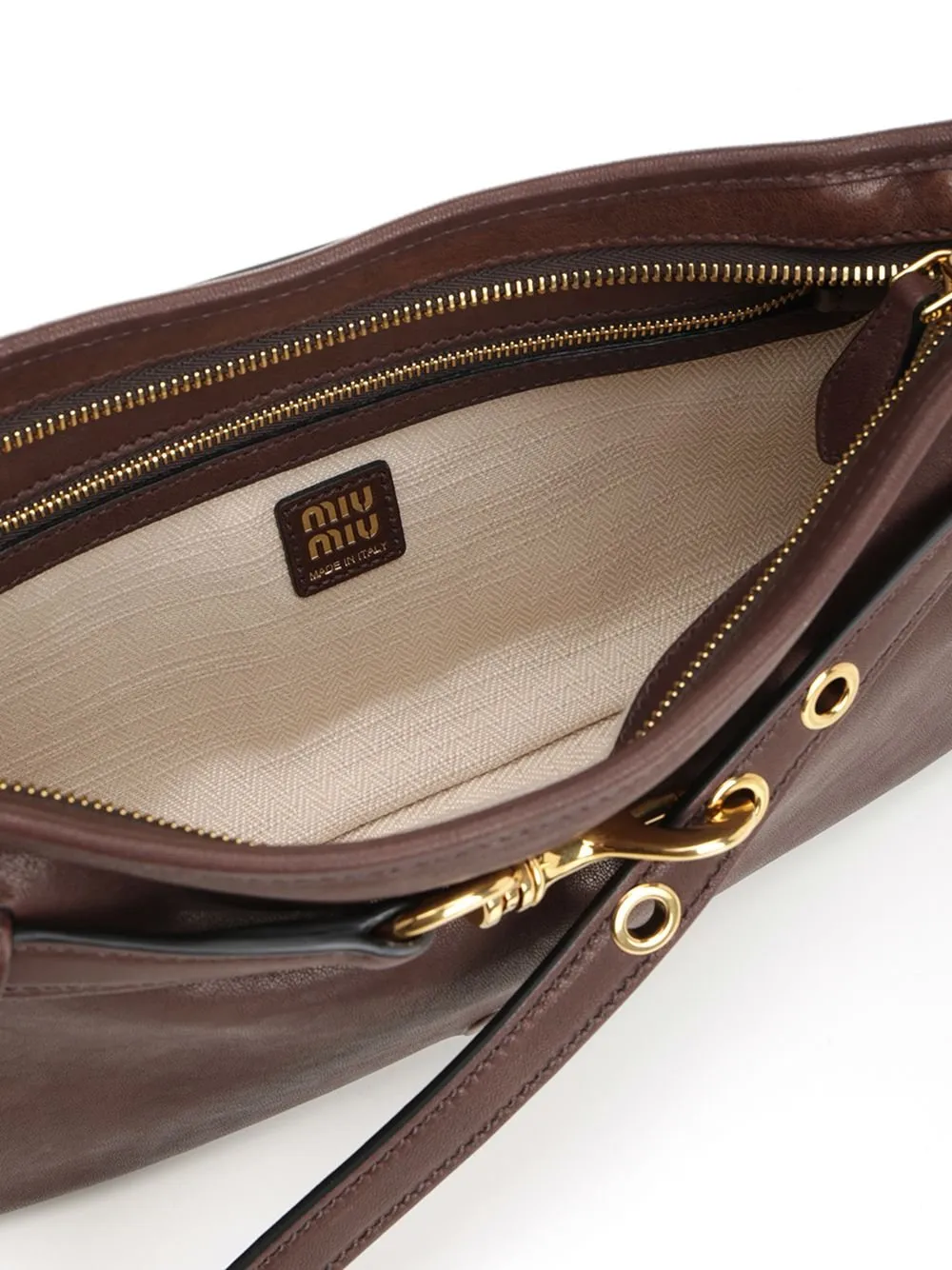 Miu Miu Aventure Zipped Shoulder Bag