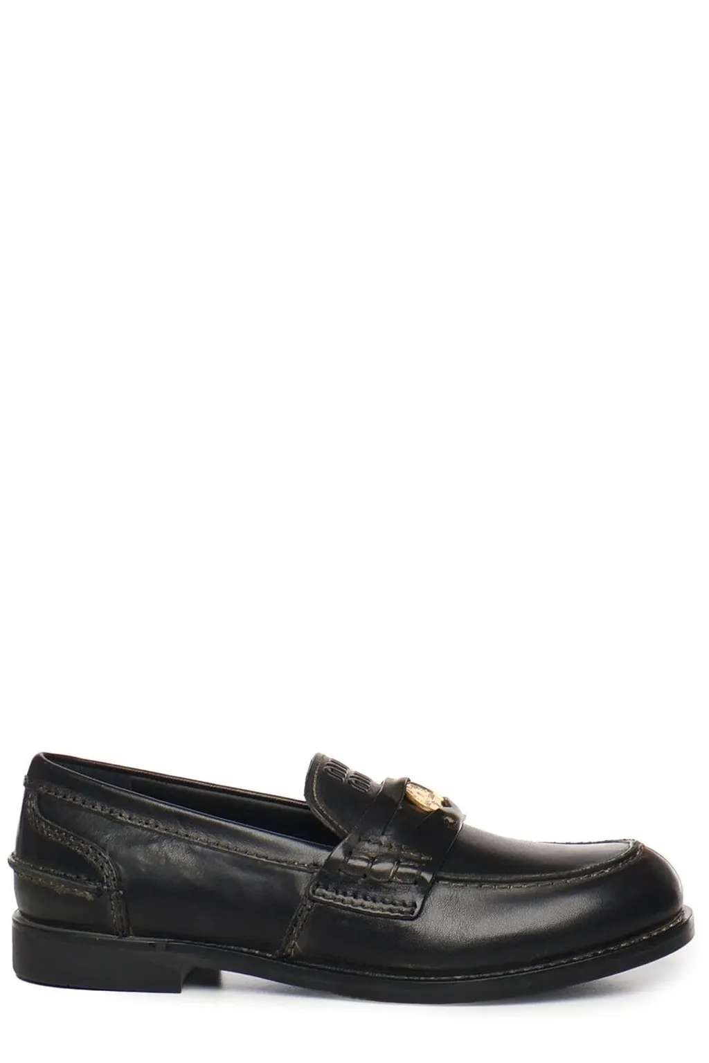 Miu Miu Logo-Embossed Loafers
