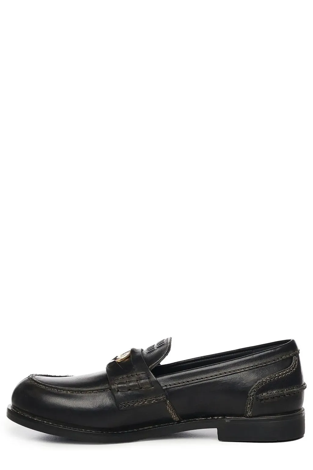 Miu Miu Logo-Embossed Loafers
