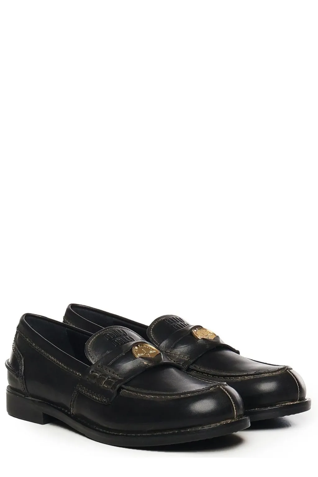 Miu Miu Logo-Embossed Loafers