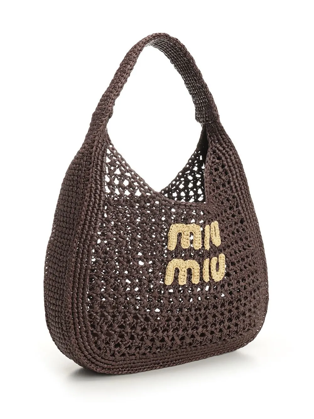 Miu Miu Logo-Embroidered Woven Shopping Bag