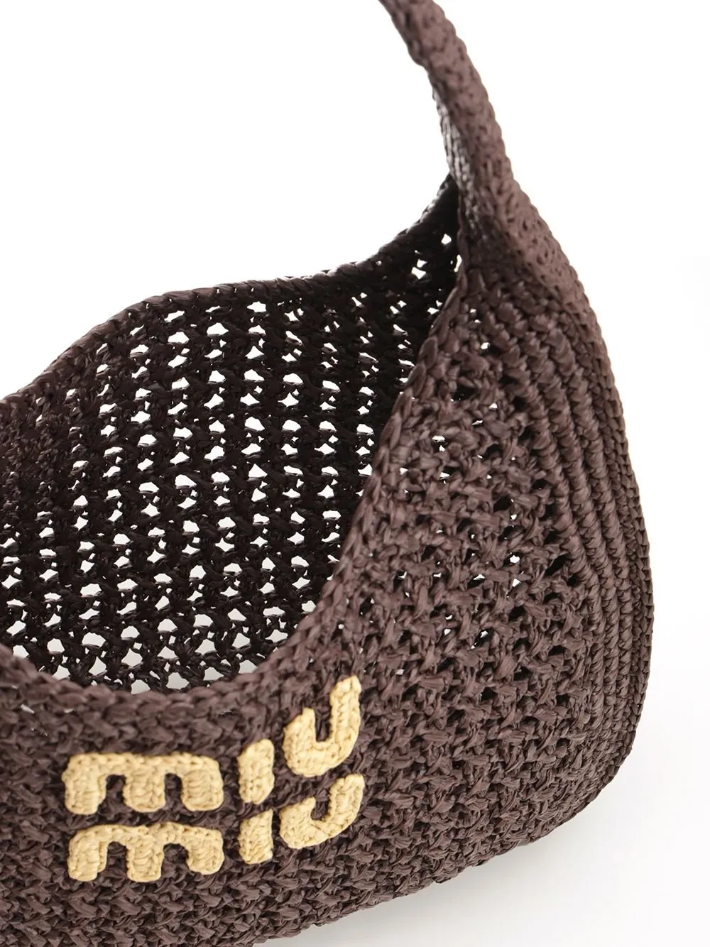 Miu Miu Logo-Embroidered Woven Shopping Bag