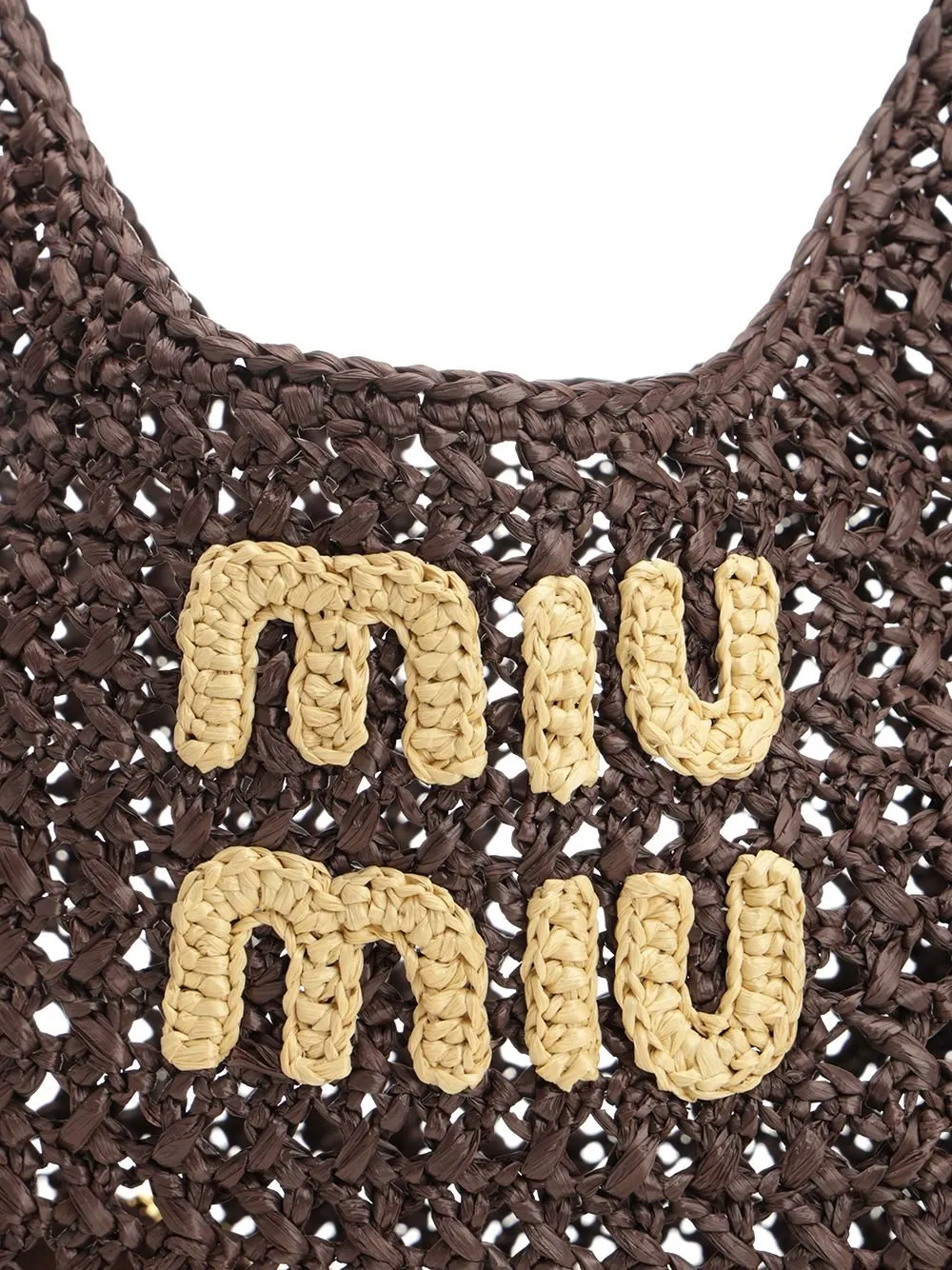 Miu Miu Logo-Embroidered Woven Shopping Bag