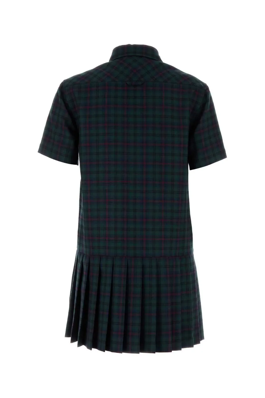 Miu Miu Checked Pleated Dress