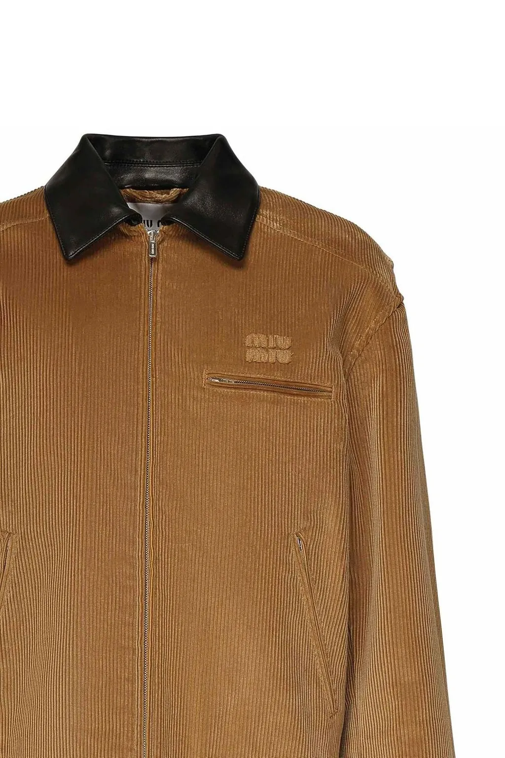 Miu Miu Logo-Detailed Zipped Jacket