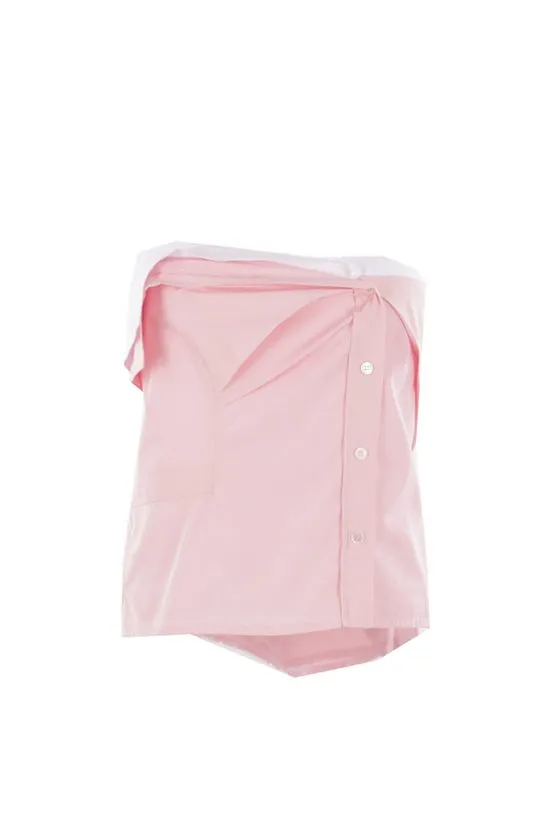 Miu Miu Layered Strapless Top