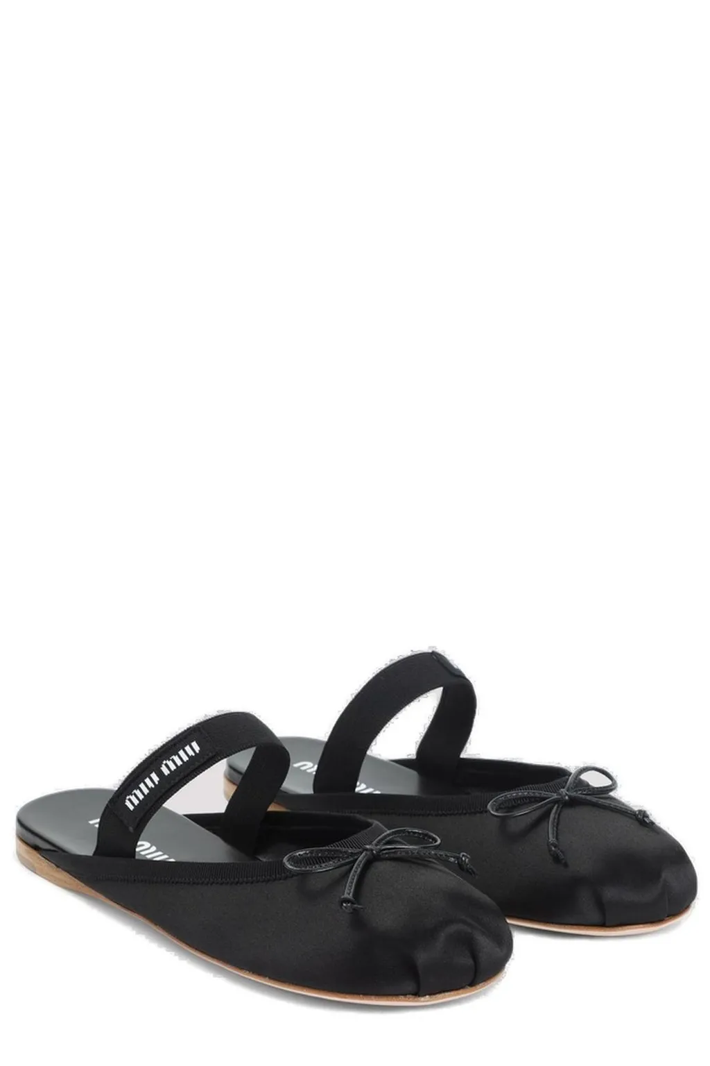 Miu Miu Bow-Detailed Slip-On Sandals
