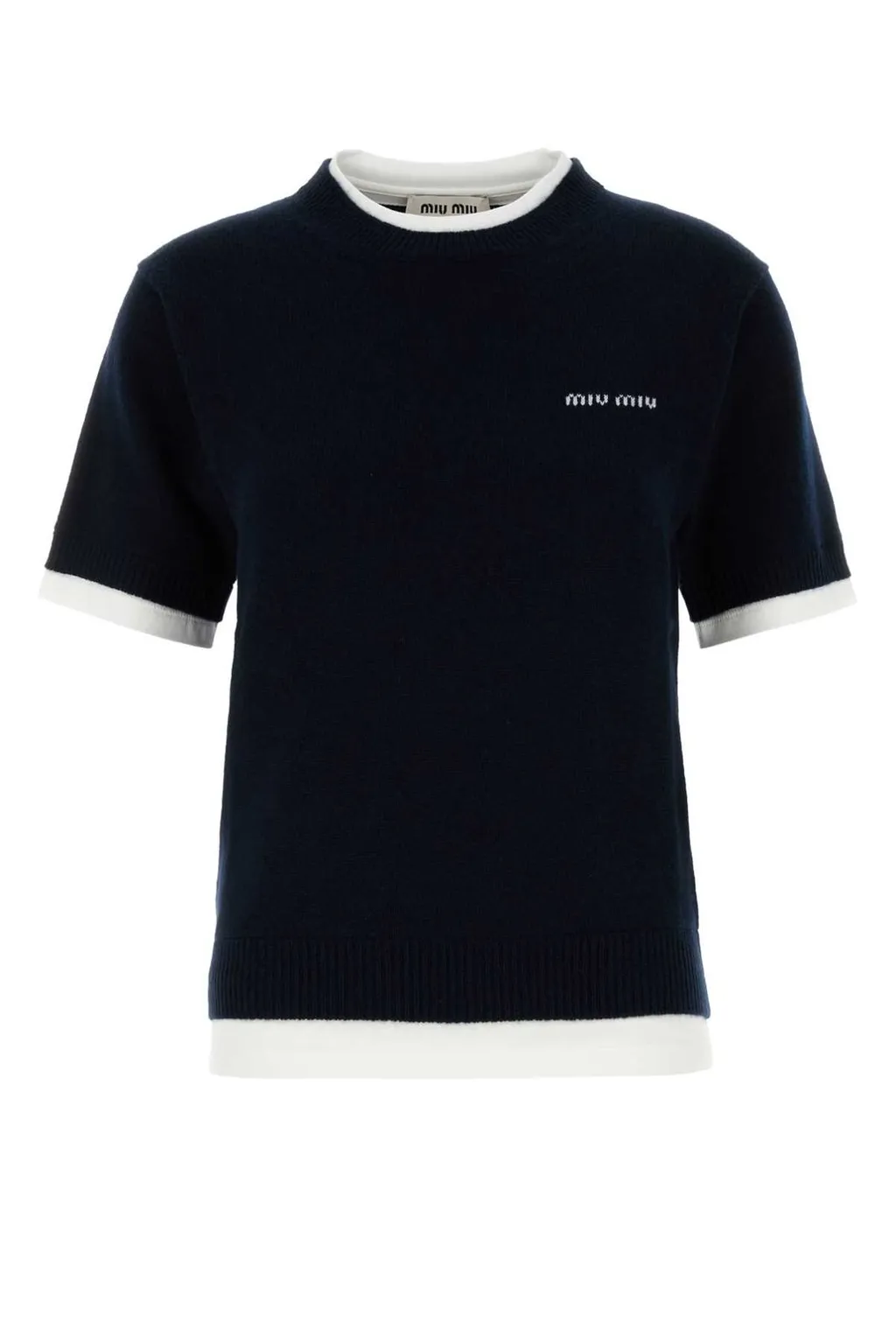 Miu Miu Layered Short-Sleeved Jumper