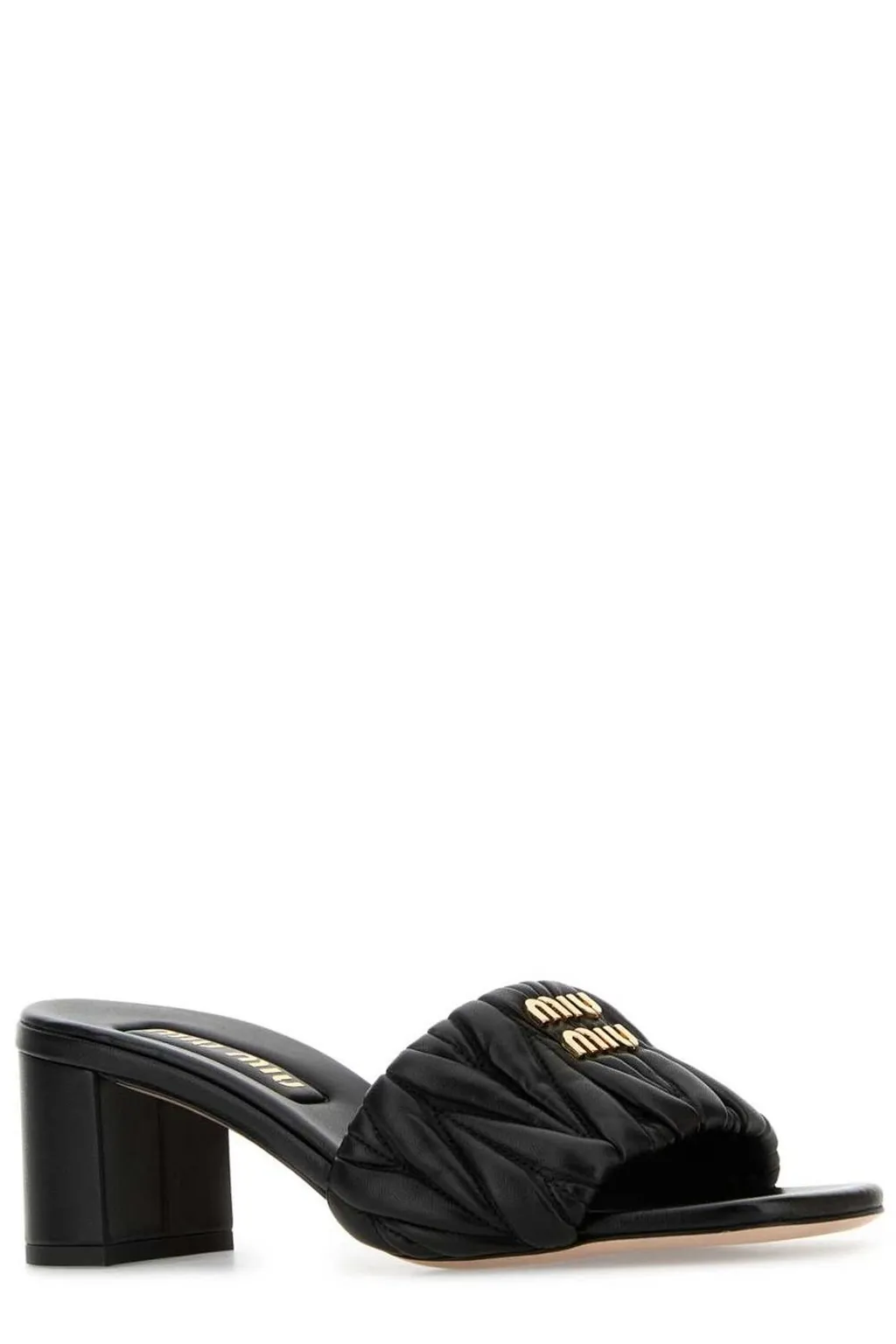 Miu Miu Logo-Lettering Slip-On Sandals