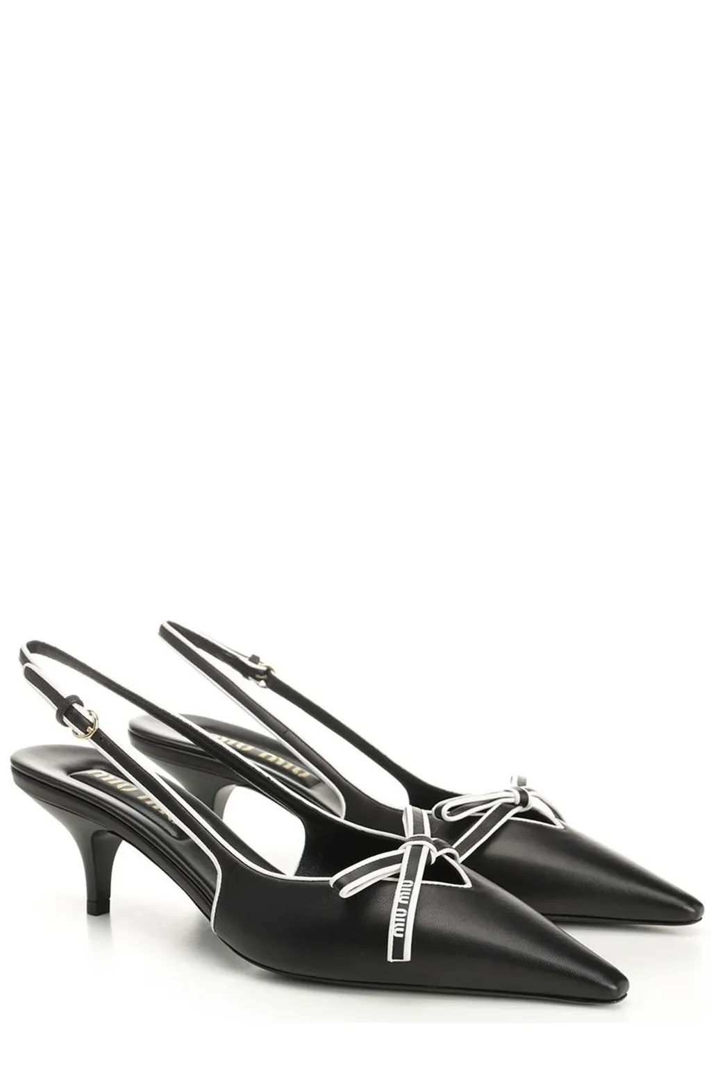 Miu Miu Pointed-Toe Slingback Pumps