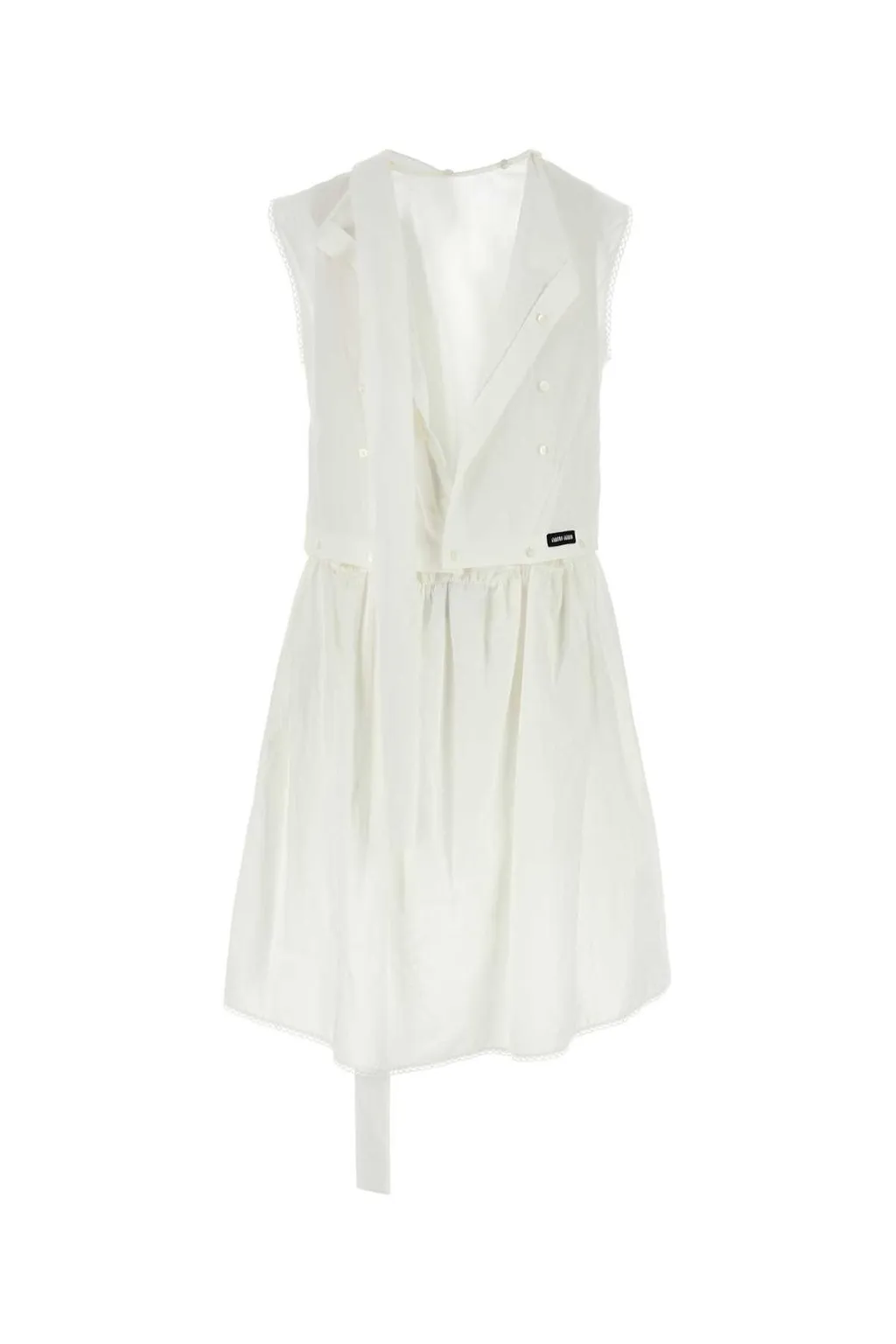 Miu Miu Logo-Patch Sleeveless Dress