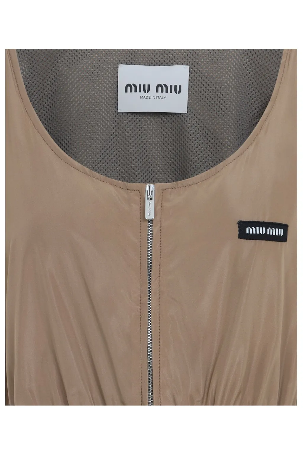 Miu Miu Sleeveless Drawstring Dress