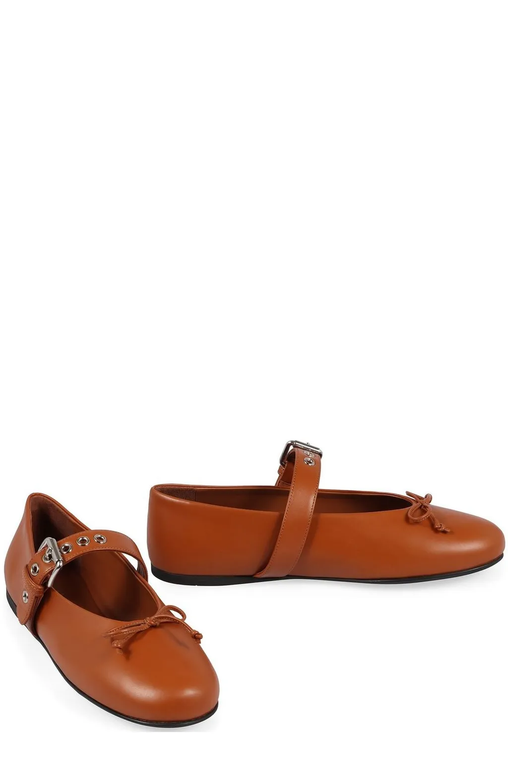 Miu Miu Bow-Detailed Ballerina Shoes