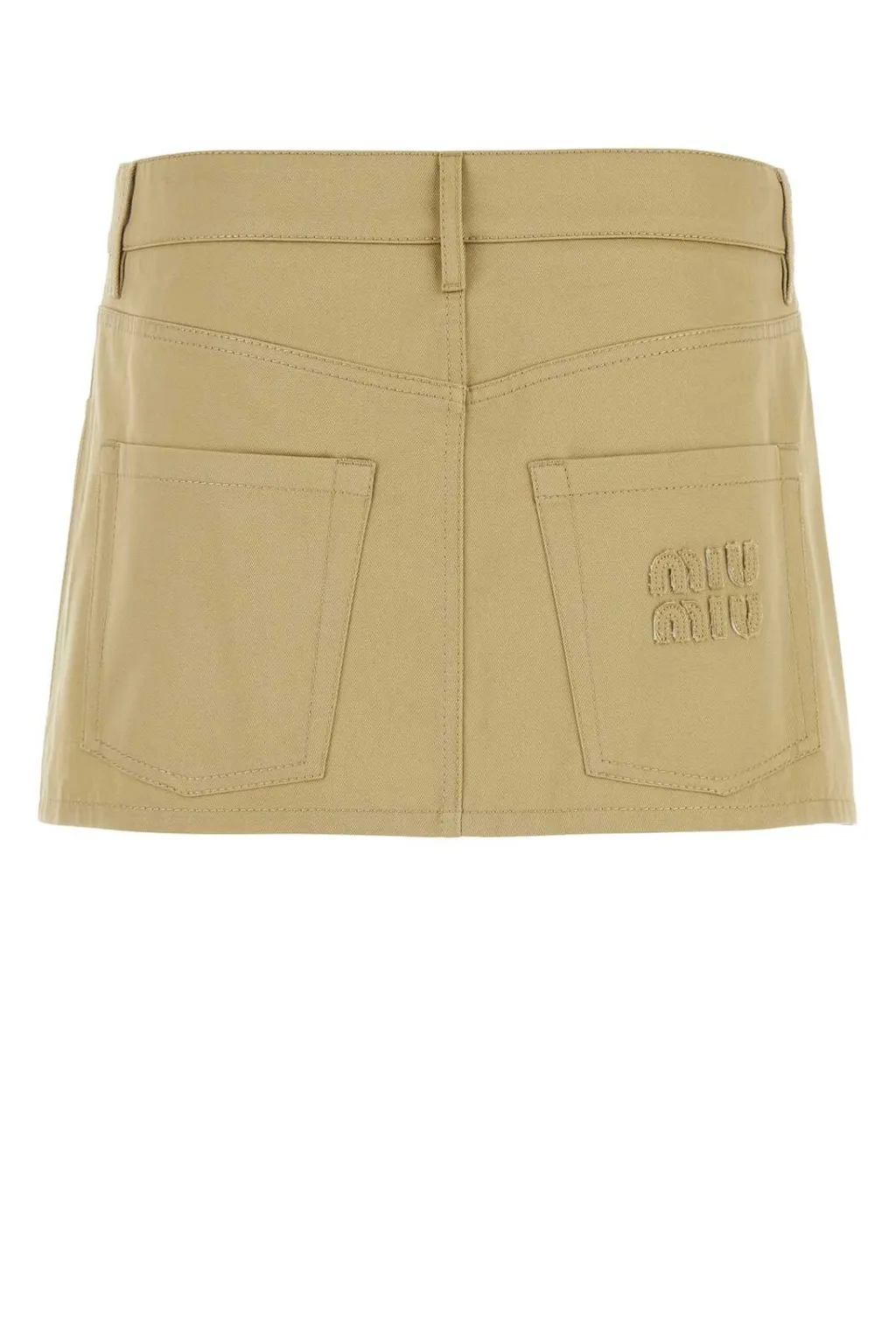 Miu Miu Logo-Detailed Mini Skirt