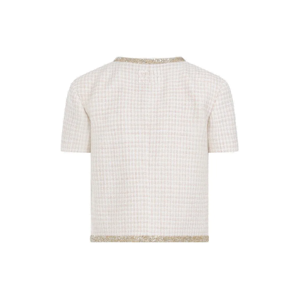 Miu Miu Check-Pattern Cropped Tweed Jacket