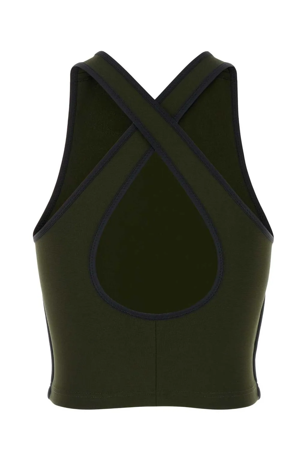 Miu Miu Logo-Embroidered Round-Neck Top