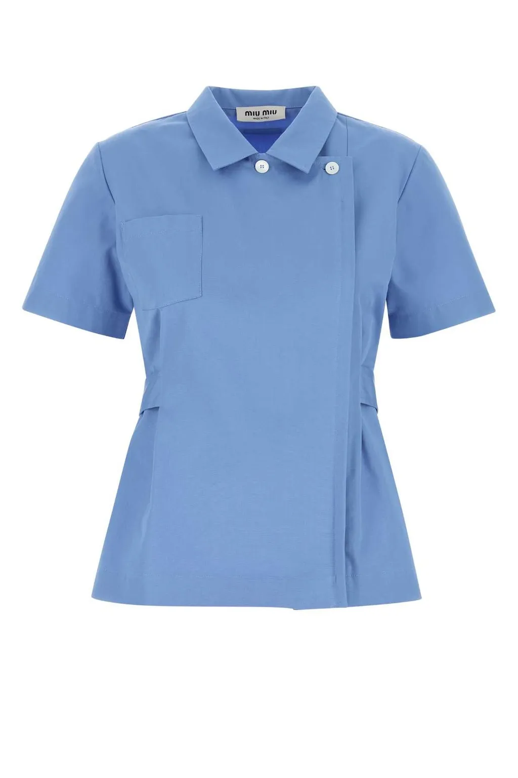 Miu Miu Double-Breasted Short-Sleeved Shirt