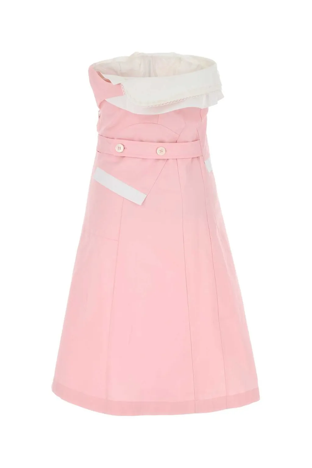 Miu Miu Strapless Layered-Detailed Mini Dress