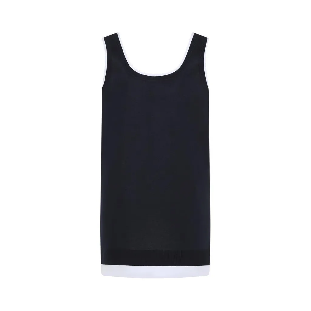 Miu Miu Logo-Embroidered Sleeveless Dress