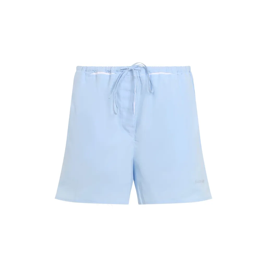 Miu Miu Drawstring Elastic Waist Shorts