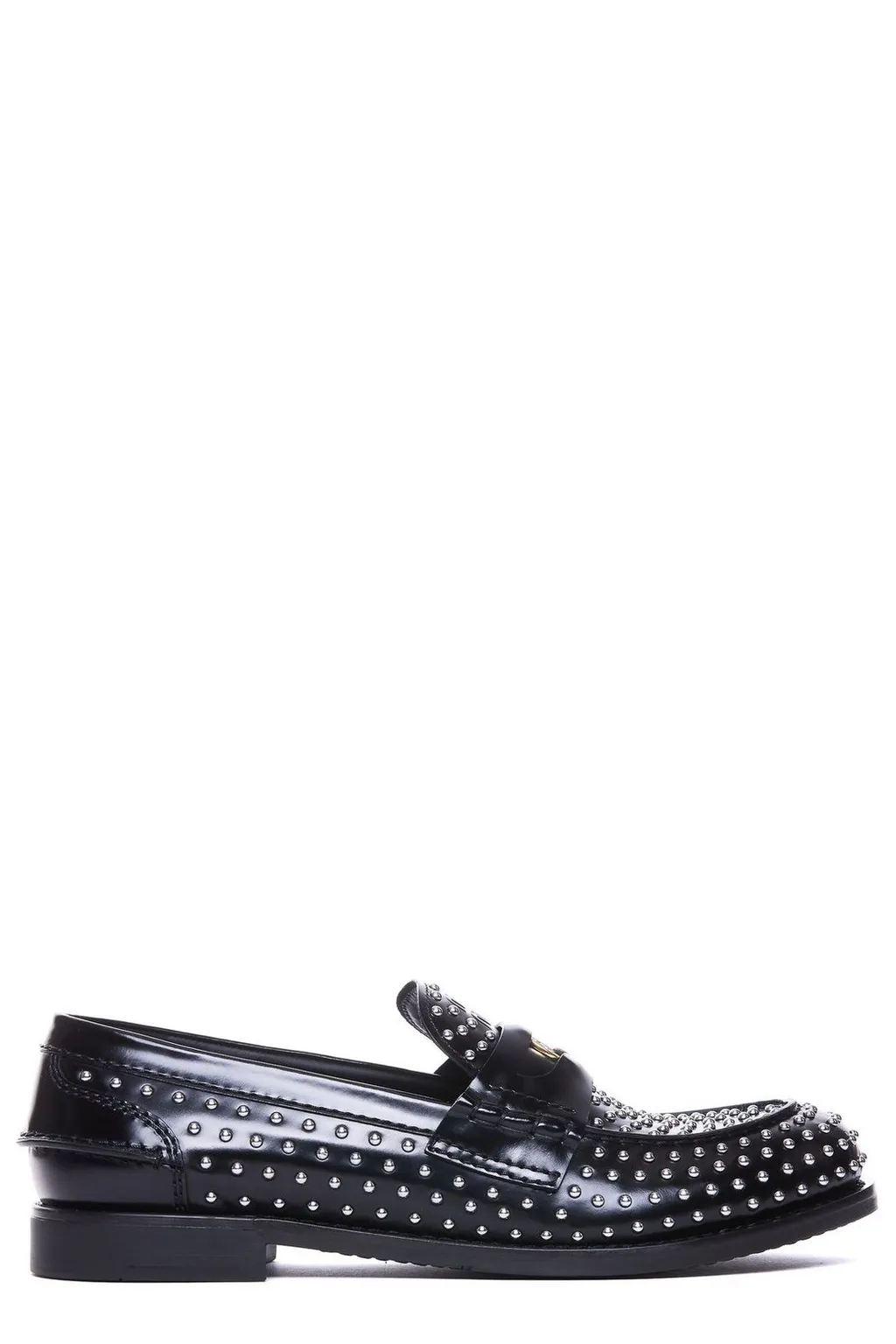 Miu Miu Embellished Round-Toe Loafers
