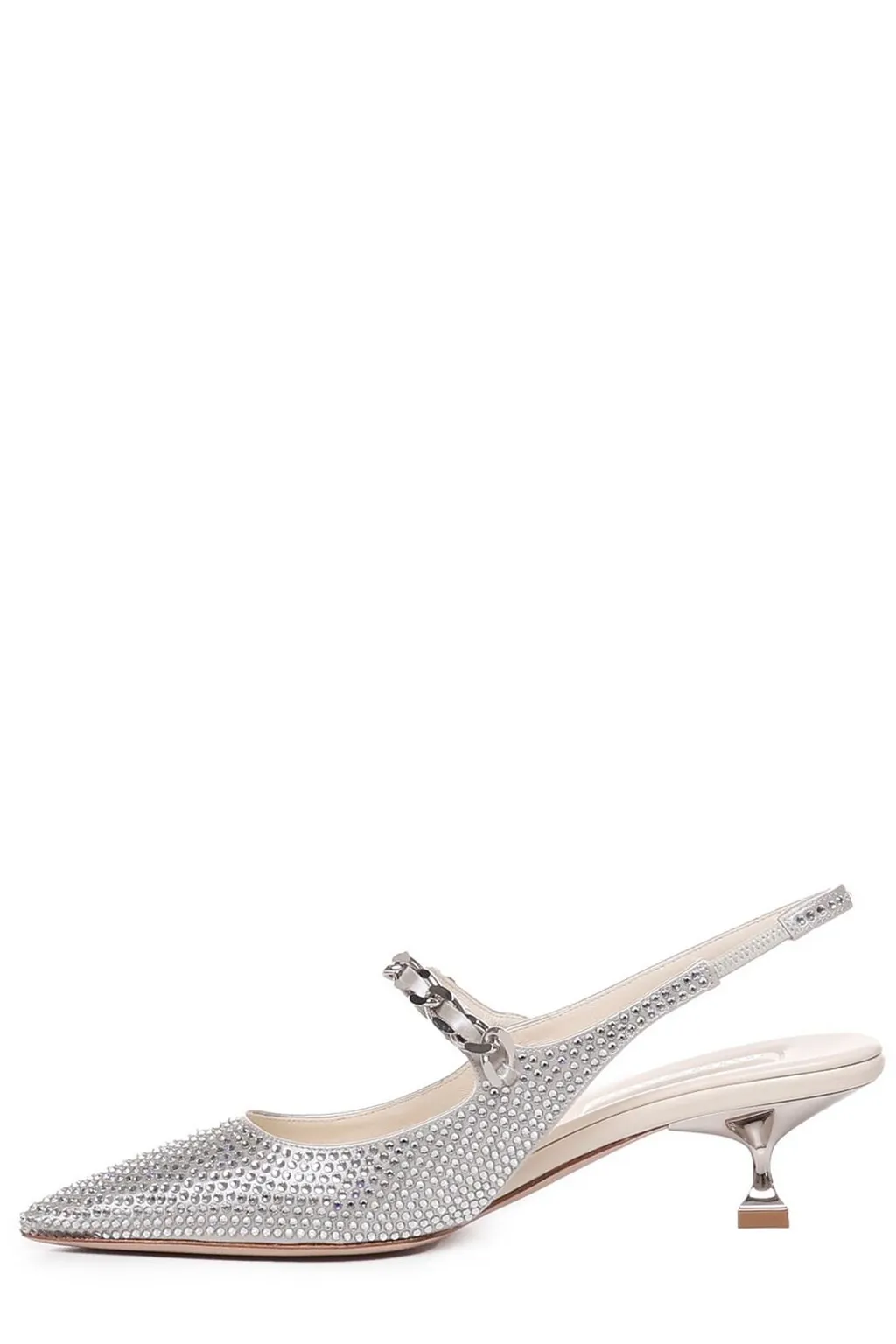 Miu Miu Embellished Pointed Toe Pumps