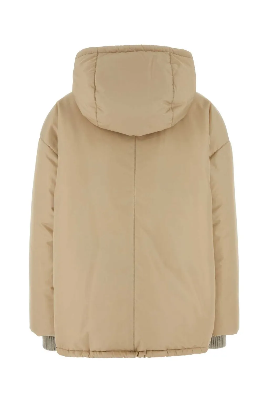 Miu Miu Drawstring Hooded Down Jacket