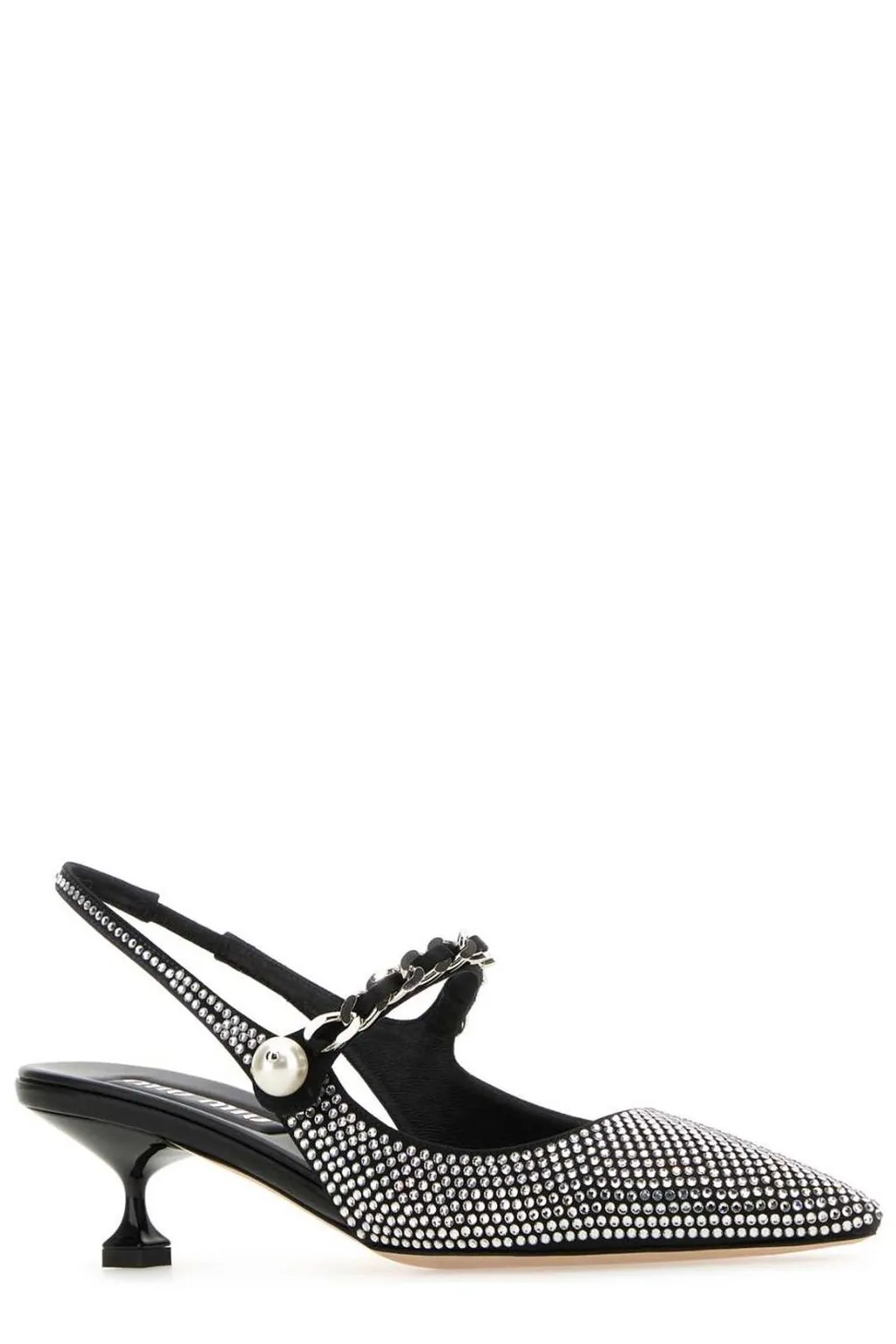 Miu Miu Embellished Pointed Toe Pumps