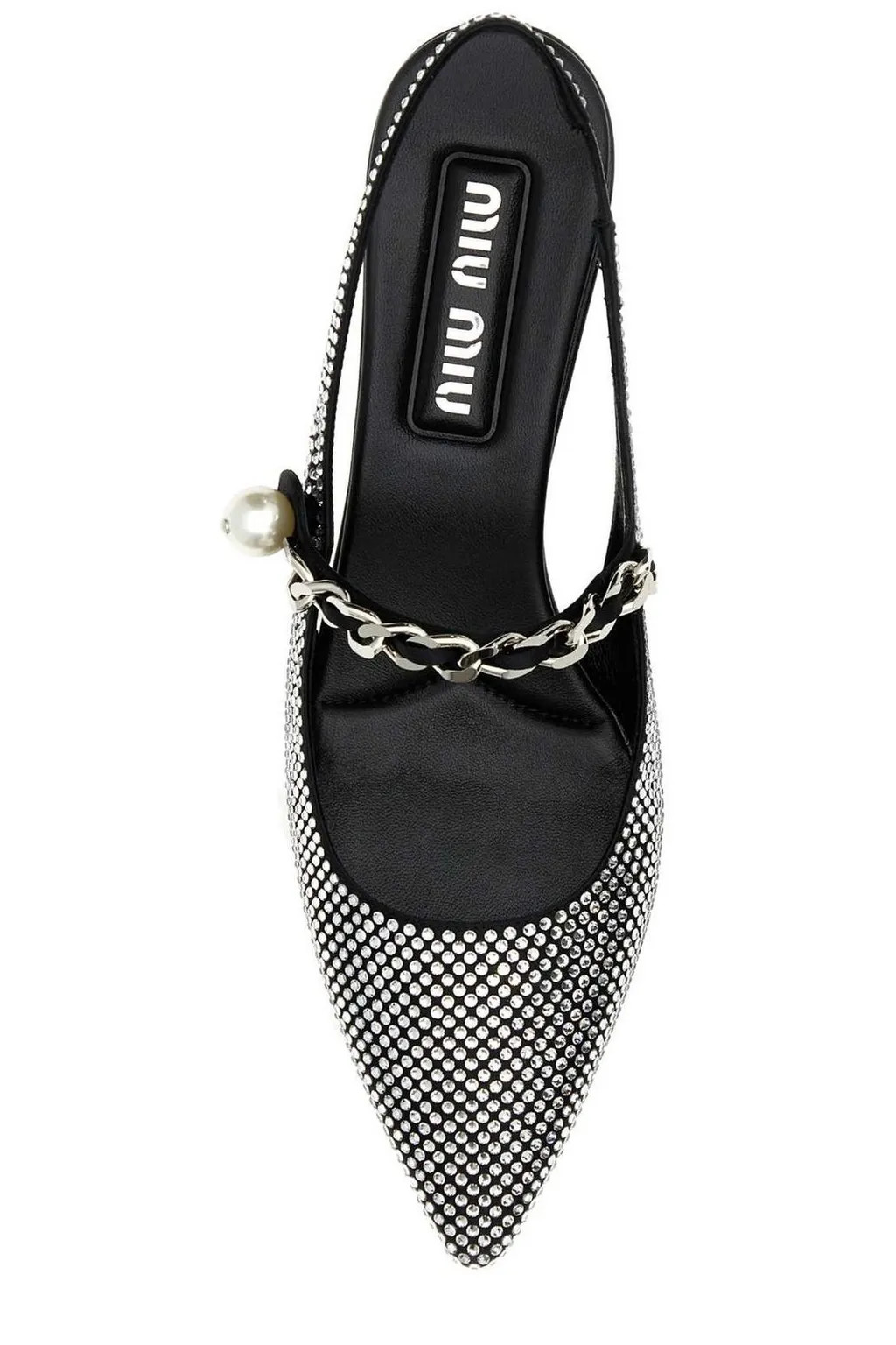 Miu Miu Embellished Pointed Toe Pumps