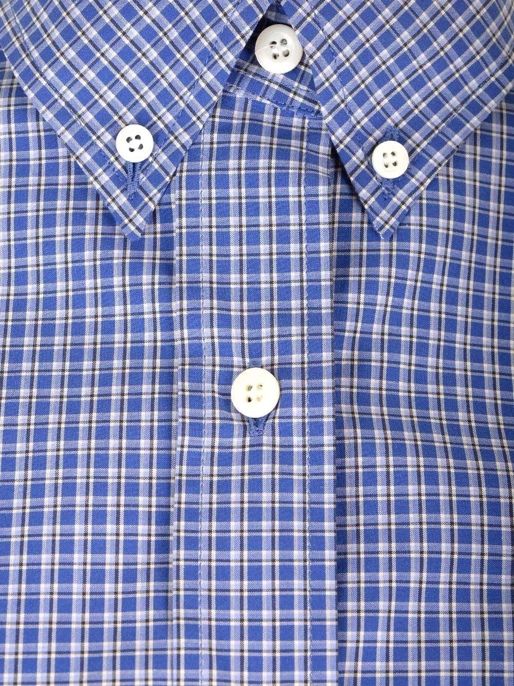 Miu Miu Logo-Embroidered Button-Up Checked Shirt