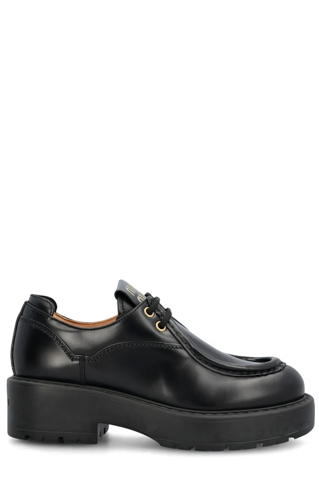 Miu Miu Lace-Up Flat Shoes