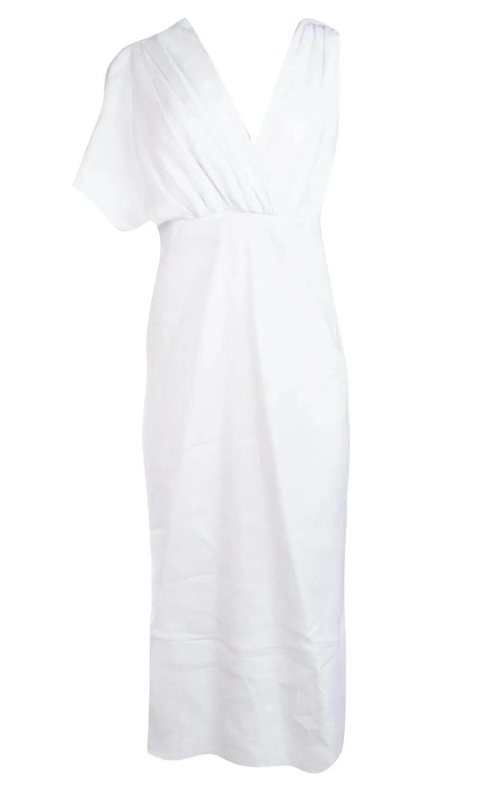 Miu Miu Asymmetric Sleeve Midi Dress