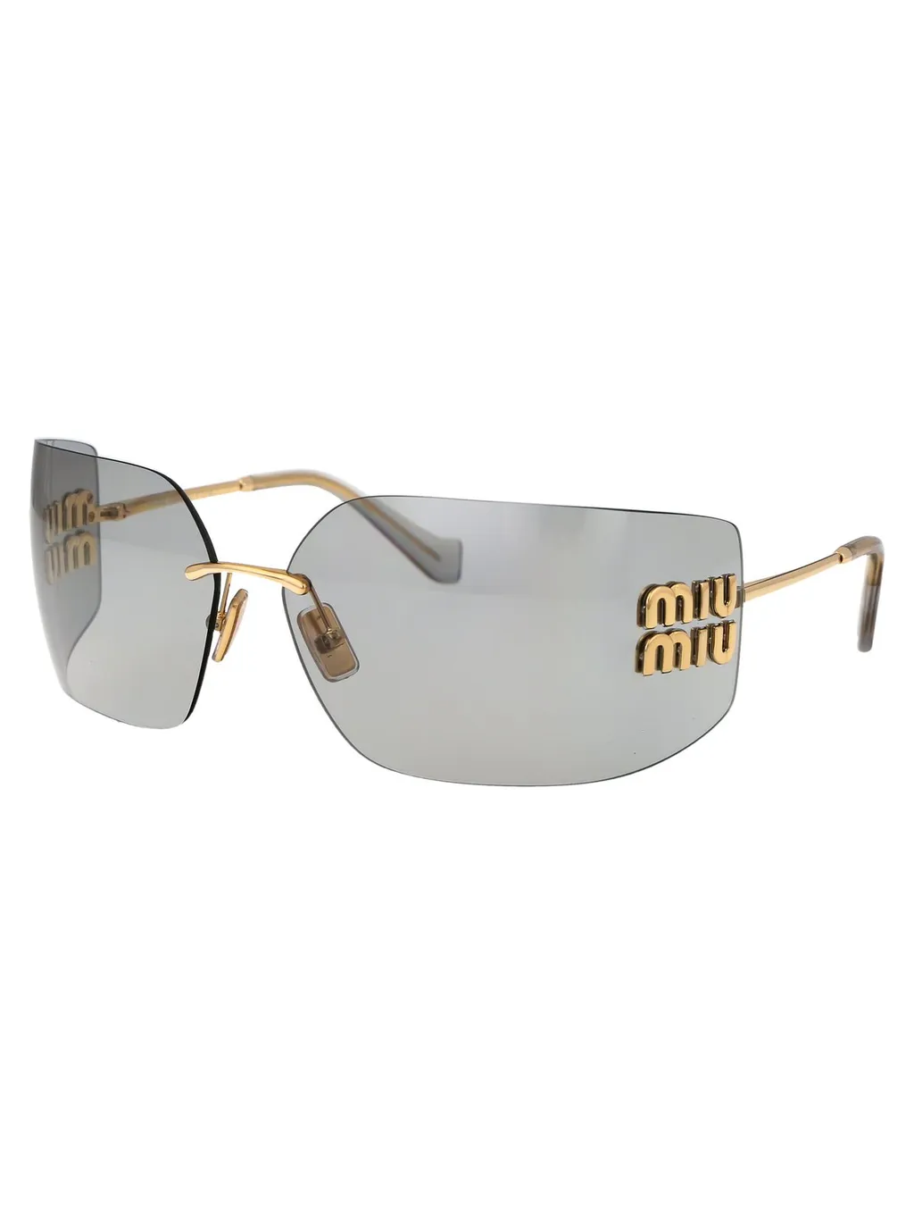 Miu Miu Eyewear Wrap-Around Frame Full Rim Sunglasses