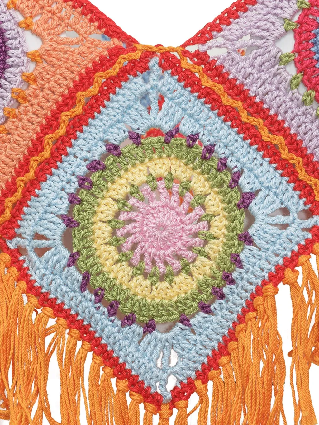 Mixik Crochet Fringe Top