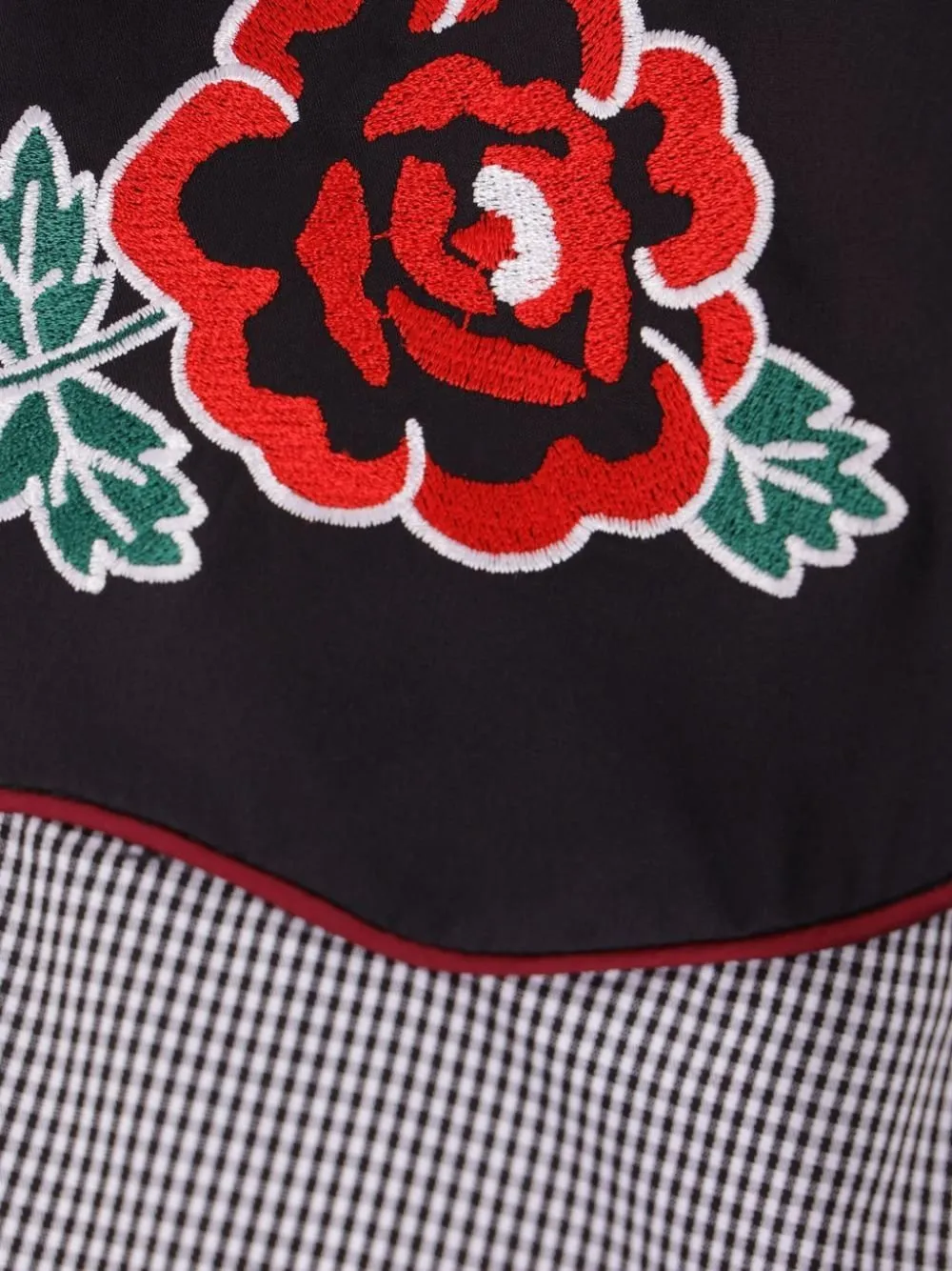 Molly Goddard Embroidered Gingham Shirt