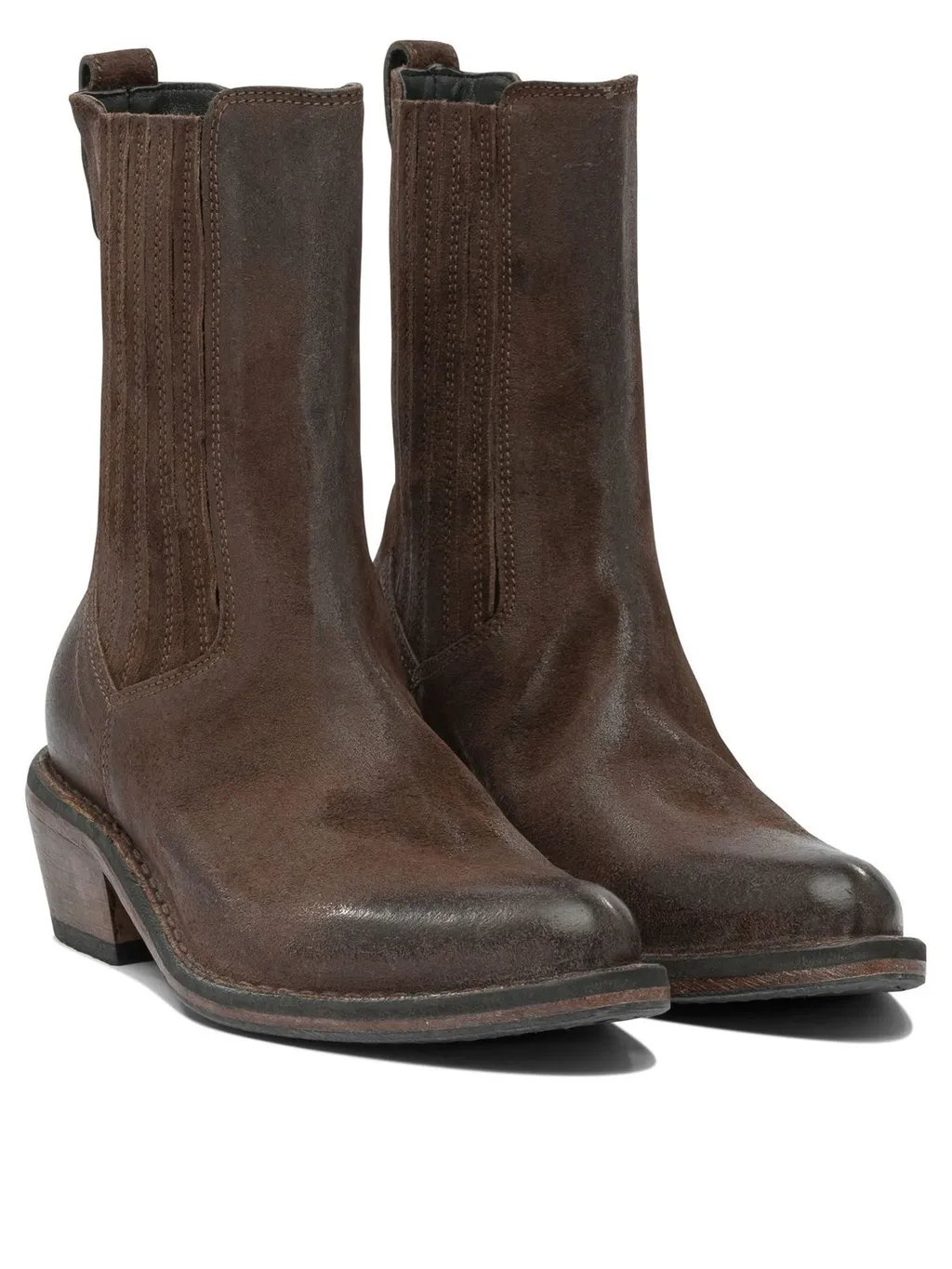 Moma Stitched Leather Boots