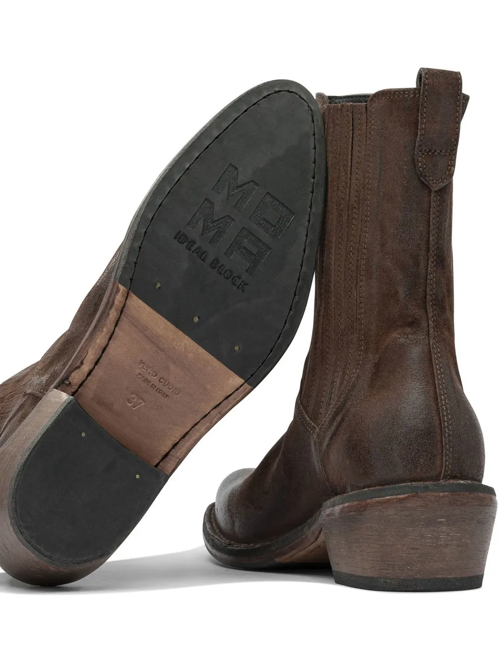 Moma Stitched Leather Boots