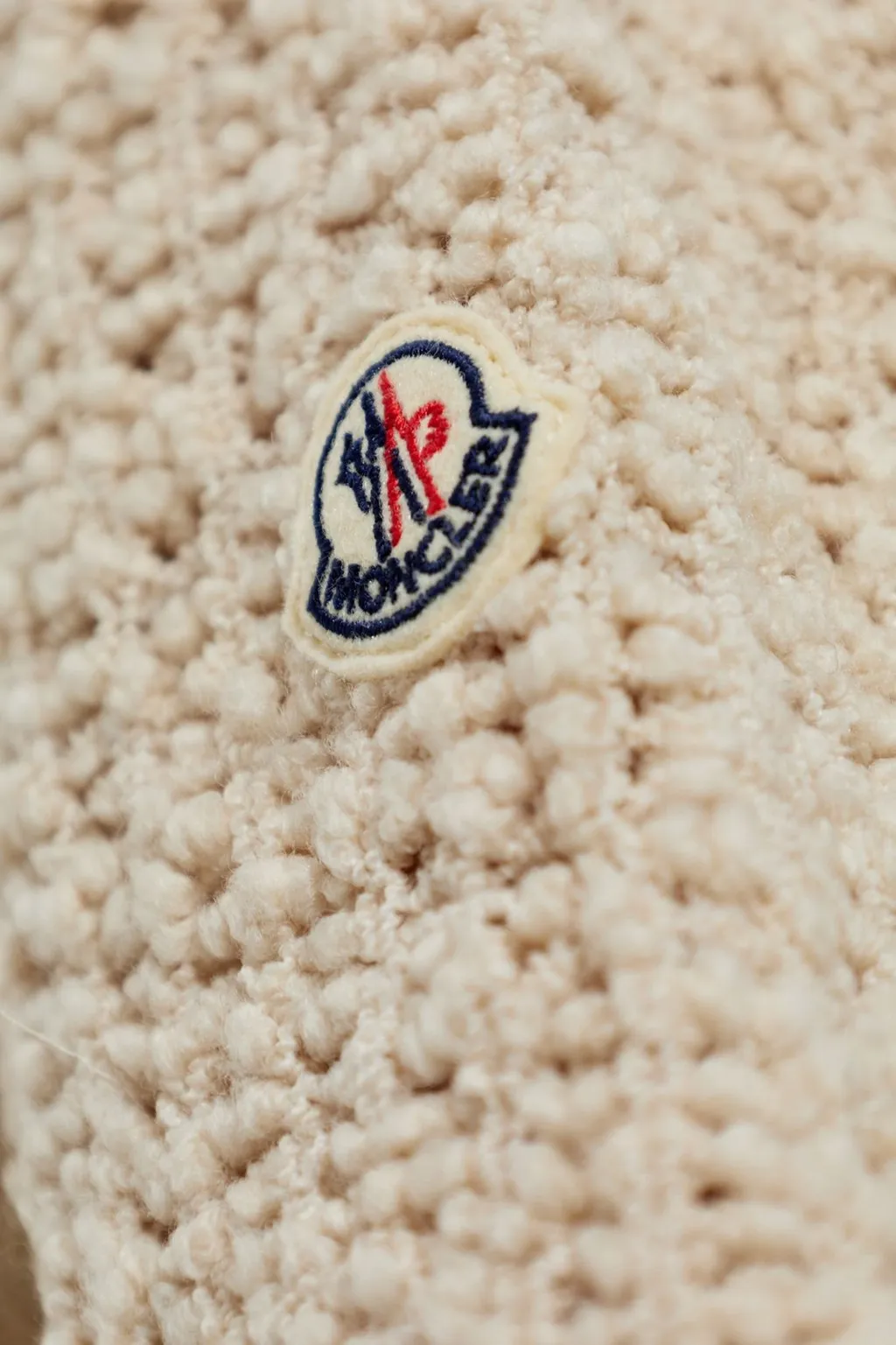 Moncler Bouclé & Teddy Zip-Up Hoodie