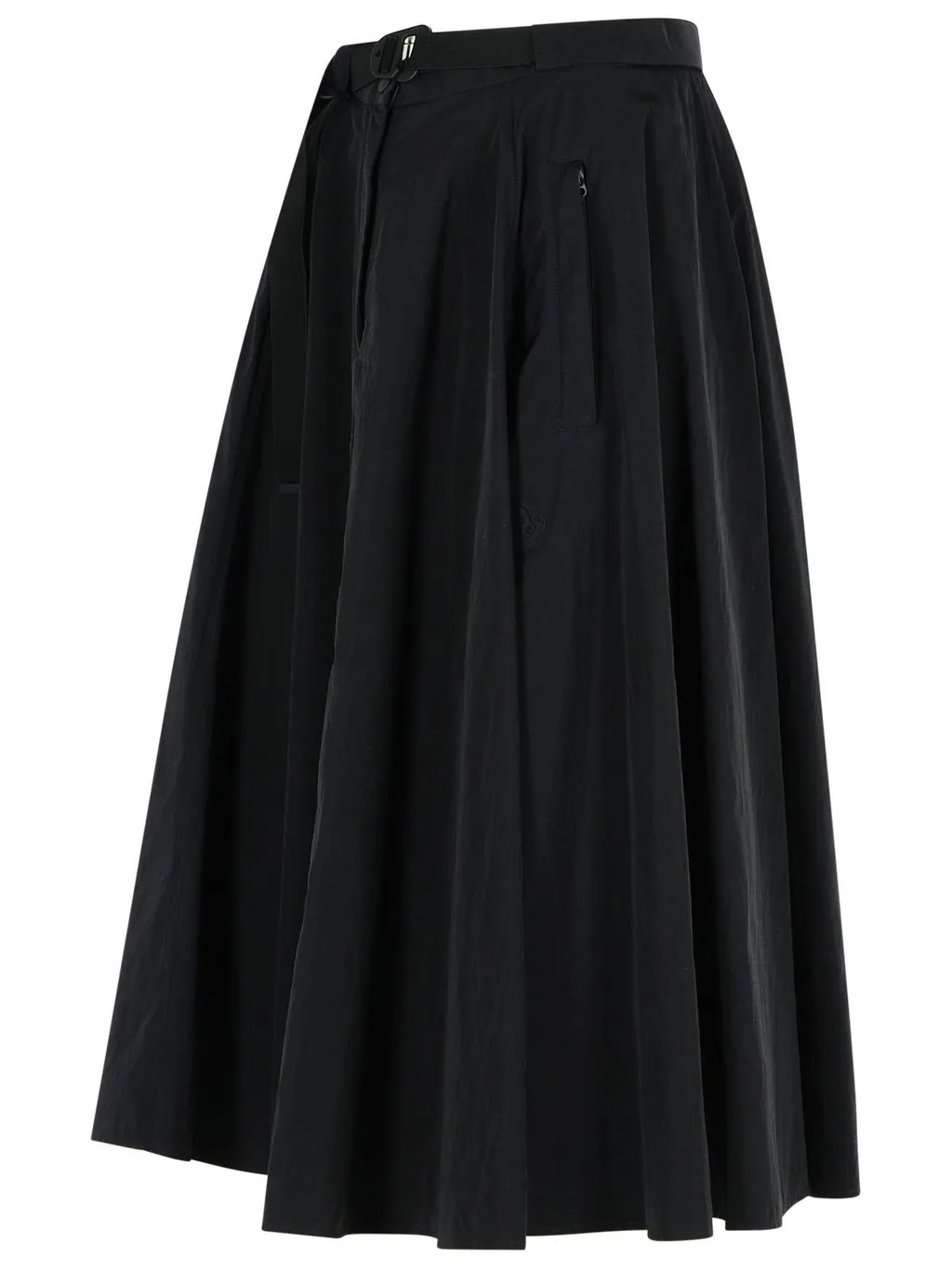 Moncler Belted A-Line Midi Skirt