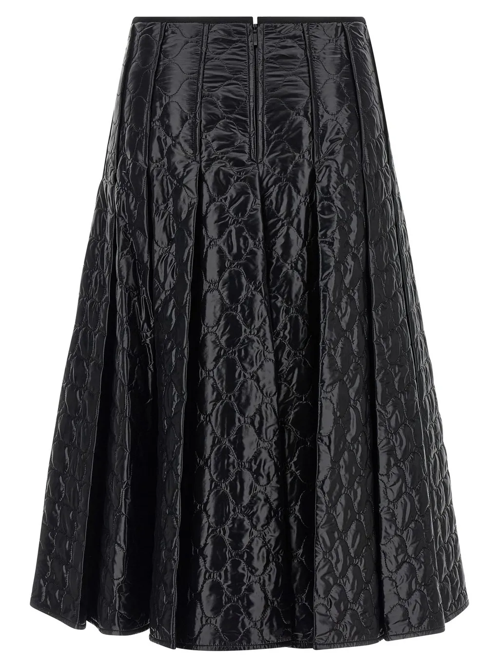 Moncler Square-Quilted Padded Midi Skirt