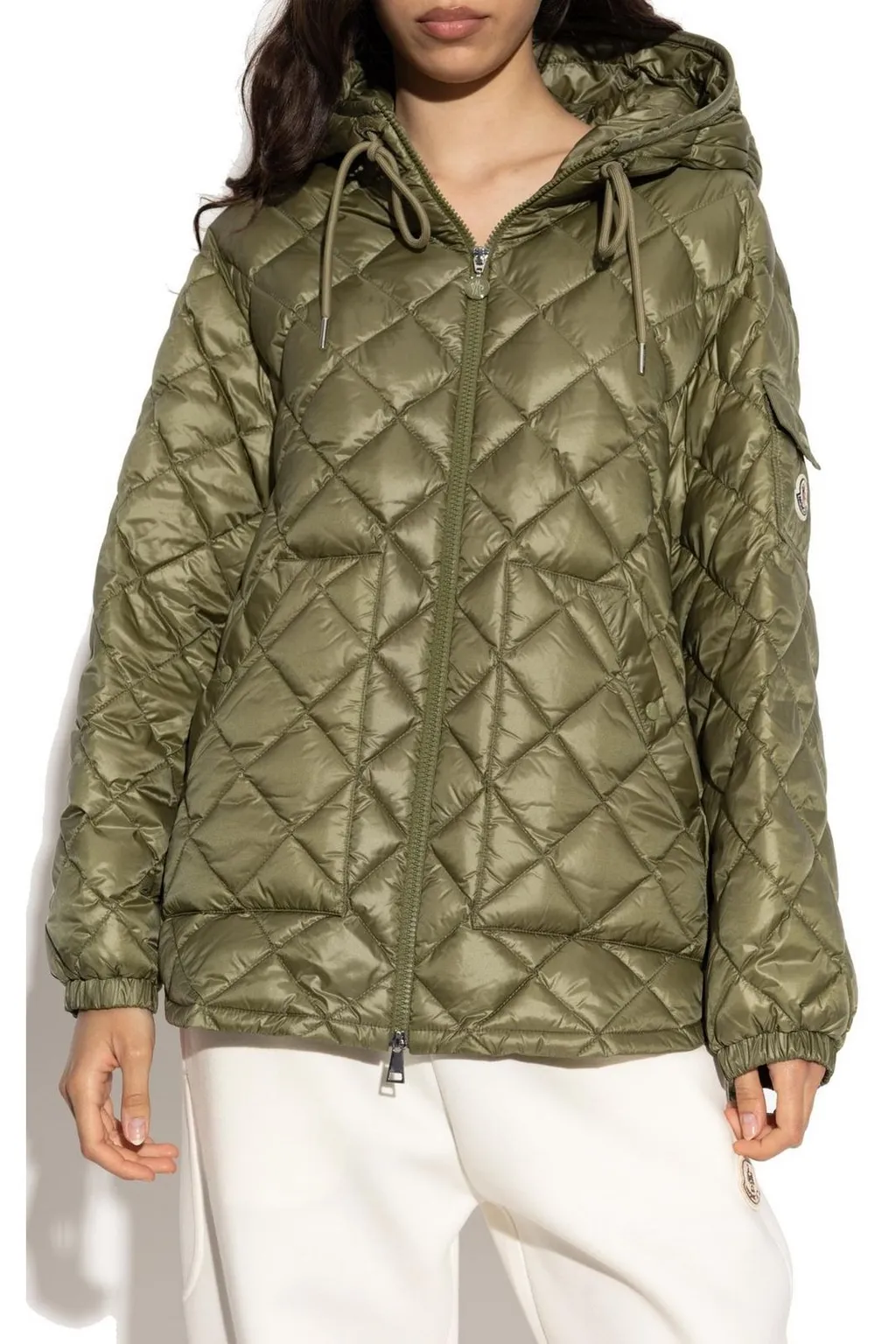 Moncler Camicia Zip-Up Quilted Jacket