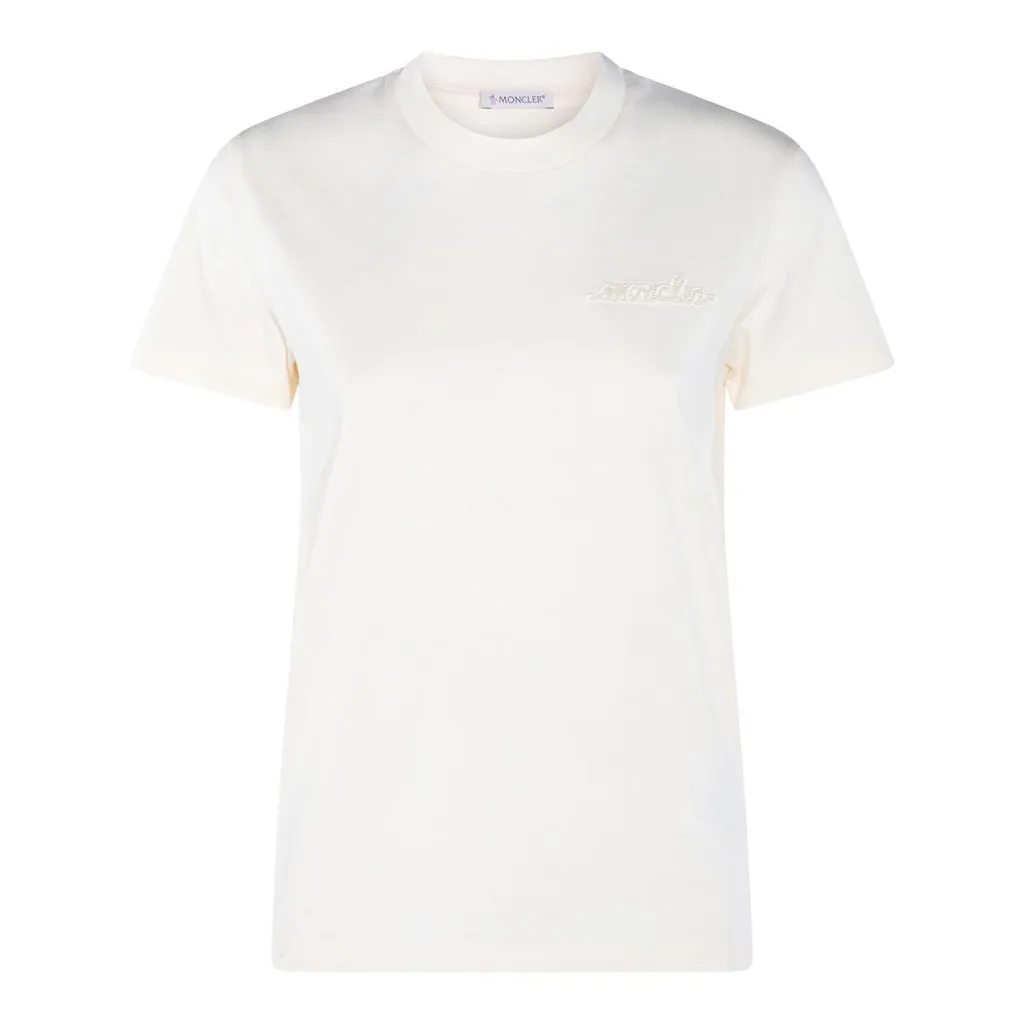 Moncler Logo Embroidered Crewneck T-Shirt