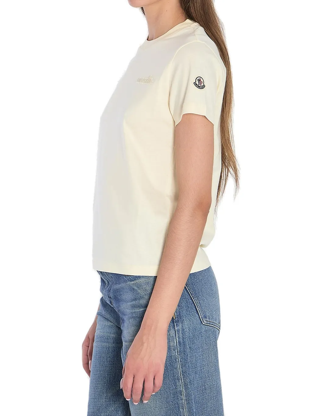 Moncler Logo Embroidered Crewneck T-Shirt