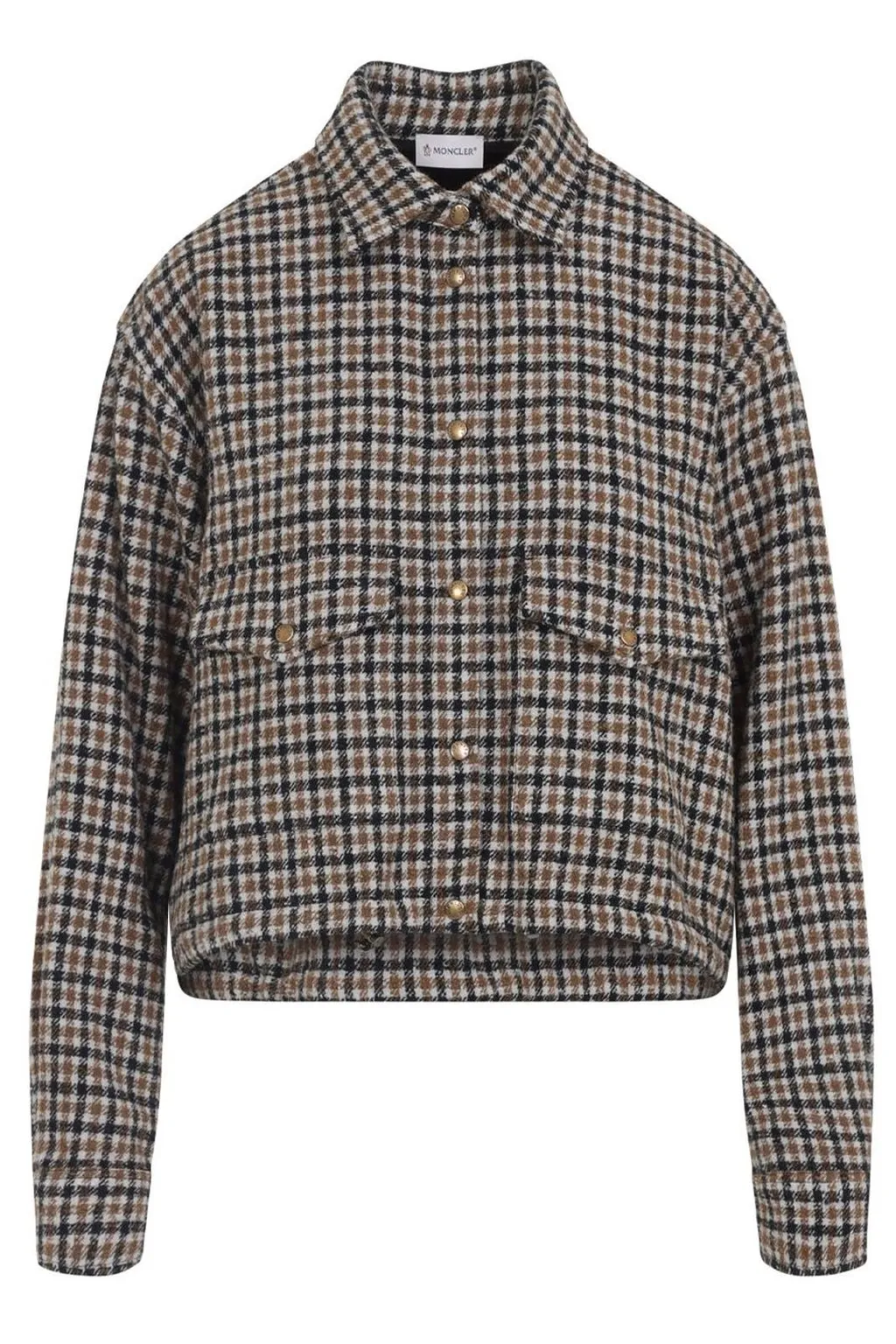 Moncler Logo Patch Checked Shirt