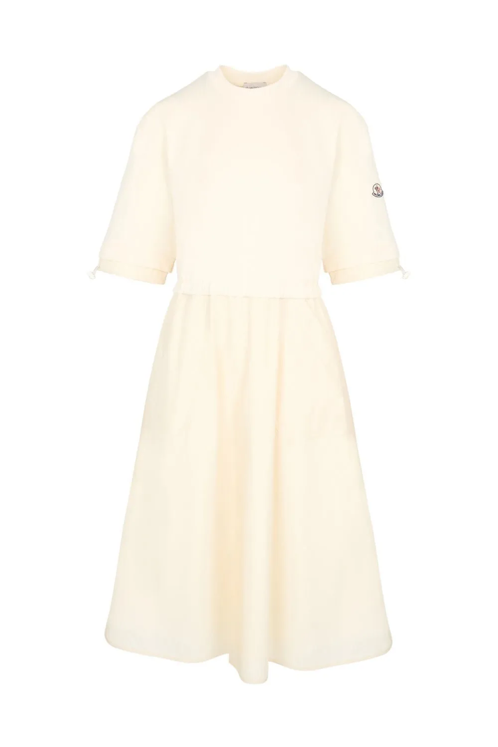 Moncler Short-Sleeved Drawstring Midi Dress